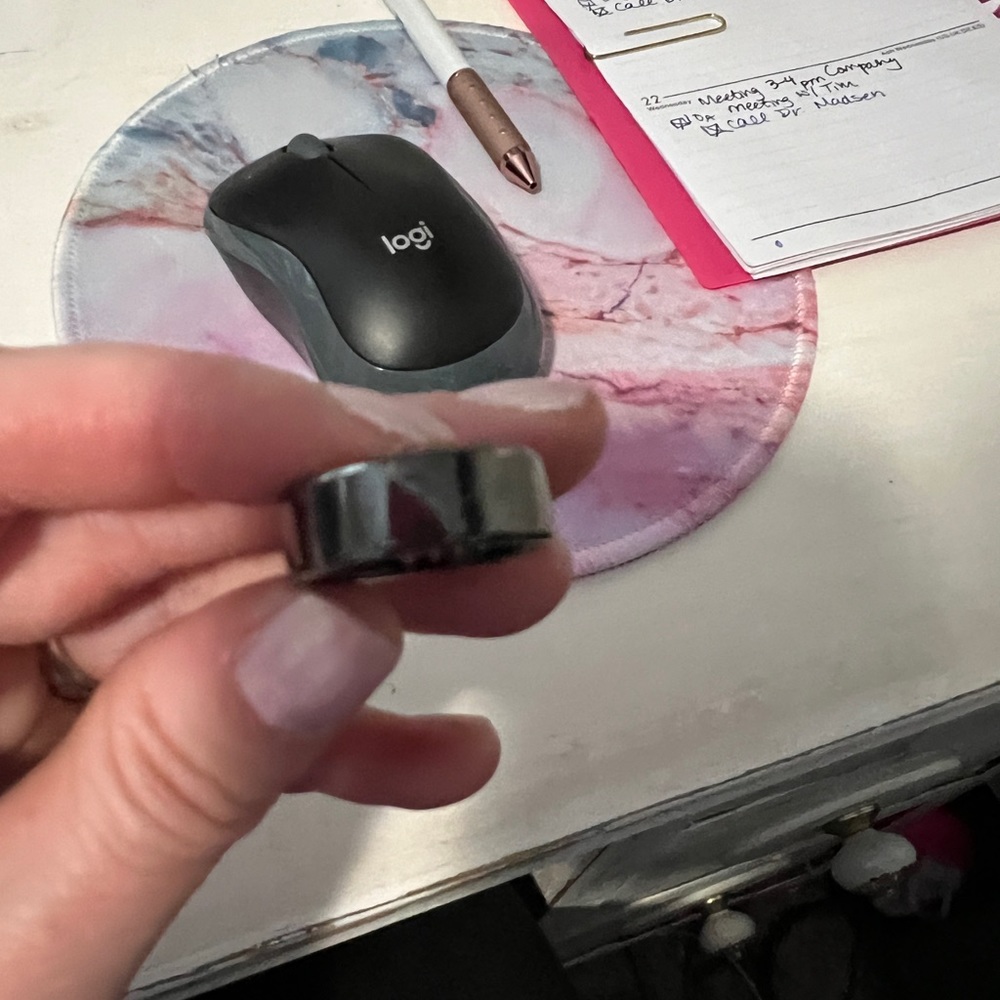 Oura Ring Generation 3. size US7. This ring is great for tracking sleep.